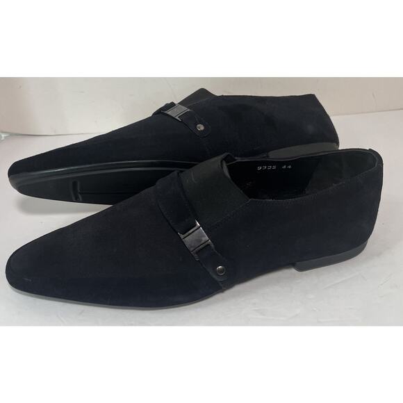 Baldinini Dark Blue Suede Silver Buckle Men’s Loafer US Size 11 Italy